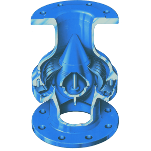 Rückschlagklappe Typ SEW zur Vermeidung von Rückströmung in Wasser- und Prozessleitungen.